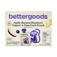 thumbnail image 2 of (3 pack) bettergoods Apple Banana Blueberry Yogurt & Oats Fruit Applesauce Pouches, 3.17 oz, 10 Count Carton, 2 of 9