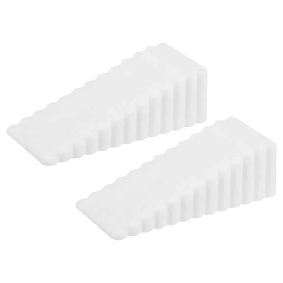 Uxcell 2 Pack 1.10" ABS Door Stoppers for Bottom Door Stop Wedge, White