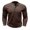 Brown, variant on VJATTWR Mens Ringspun Three Button Long Sleeve Shirt, Sizes L