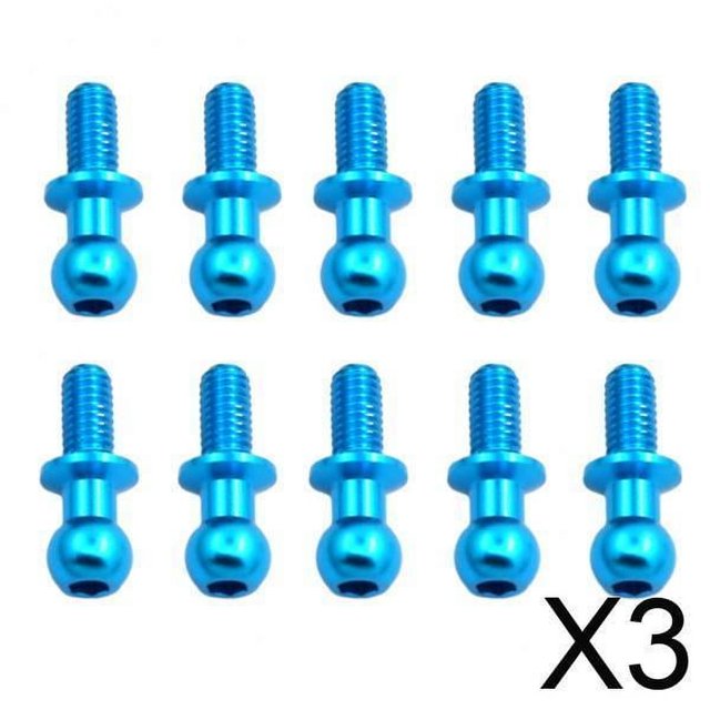 Tornillos de Cabeza de Bola para Coche RC Baoblaze D5 Sport Car Modelo de Repuesto Azul 10 Piezas