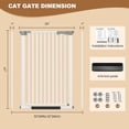 thumbnail image 2 of Extra tall cat door (41 inches), 30-32 inch wide auto-closing pet door with extension kit; drill-free pressure-install dog door suitable for living rooms, hallways, and studies., 2 of 8