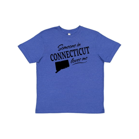 Inktastic Someone in Connecticut Loves Me Youth T-Shirt