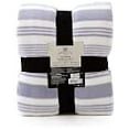 thumbnail image 1 of Bee & Willow Home Striped Plush Full/Queen Blanket in Stripe Blue, 1 of 2