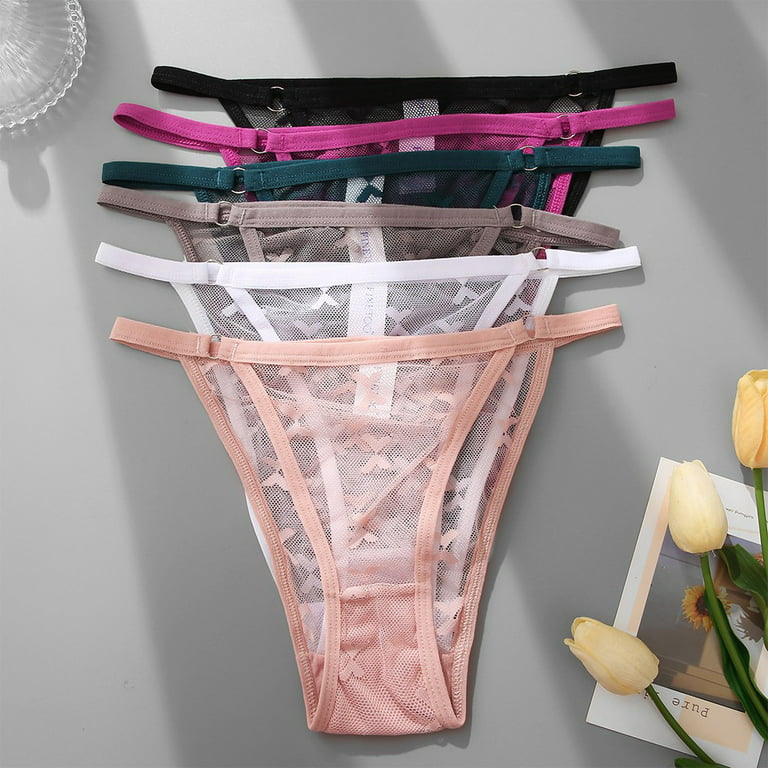 Womens Panties Lace Sheer See Through Thong Underwear G-String