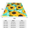 thumbnail image 3 of Fotbe Yellow Sunflowers With Green Leaves Manta de Franela Acolchonada con Estampado, Súper Suave y Esponjosa, Extra Grande para Sofá, Cama, Uso Todo el Año-60"x50", 3 of 7