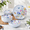 Flowers birds, variant on 12-piece Dinnerware - Sunflower Bird Plates And Set