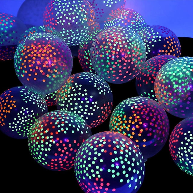 COMPUKAS 50Ud Globos Neon Con Glow En Para De Cumpleaños Y Eventos Con Ambiente Festivo