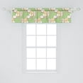 thumbnail image 2 of Ambesonne Yellow Bird Valance Pack of 2, Little Chickens, 54"X12", Green Champagne, 2 of 2