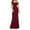 Wine, variant on Lilgiuy Women's Elegant Formal Maxi Dress Off Shoulder Wedding Split Evening Gown Prom Cocktail Party Dresses for Honeymoon Gala Feast