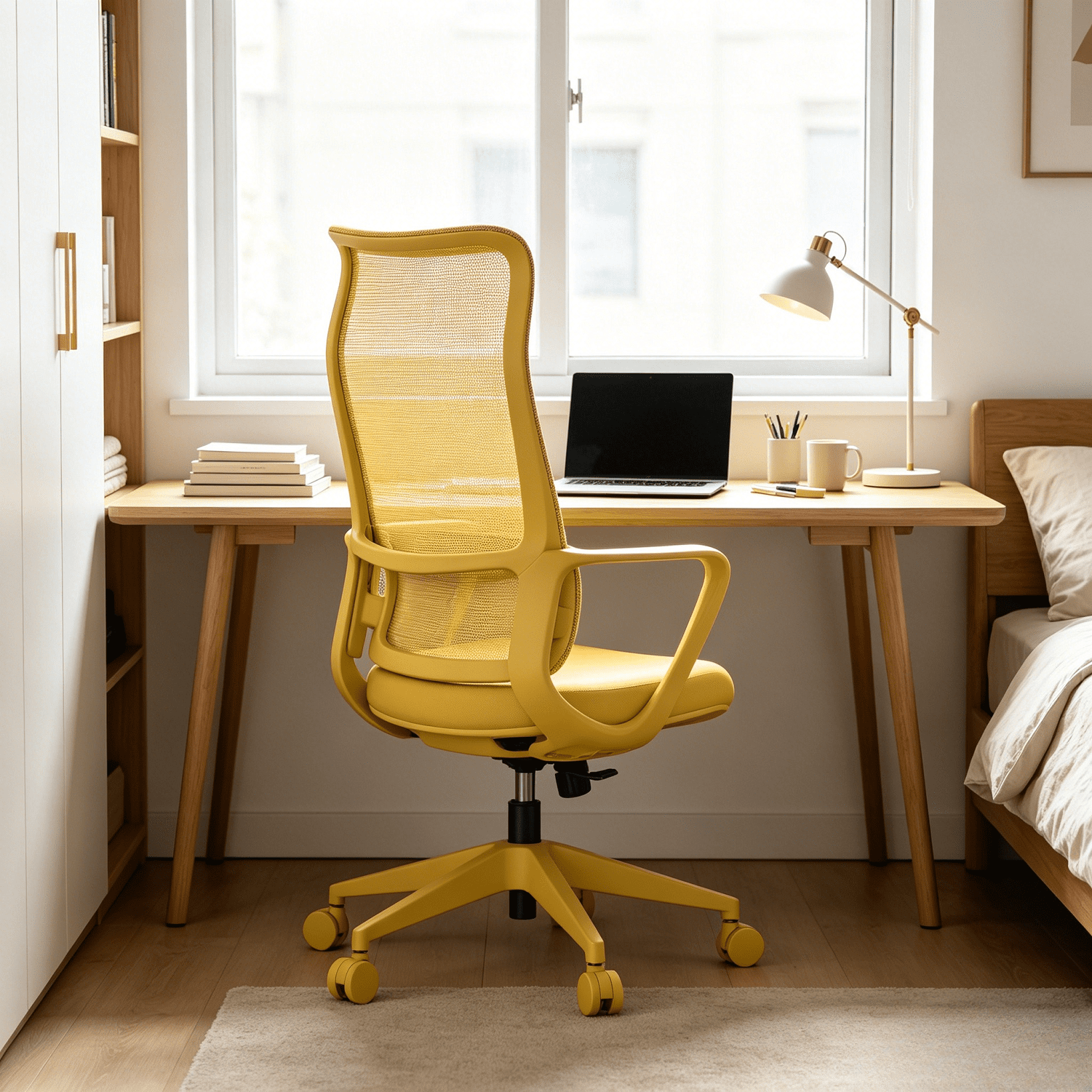 Homy Casa Ergonomic Mesh Office Chair with Adjustable Lumbar Support, High Back Desk Chair