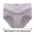 thumbnail image 3 of Gibobby Ropa interior mujer algodón Ropa interior de triángulo de cintura media con borde de encaje cómodo para mujer(Morado，Talla única), 3 of 3