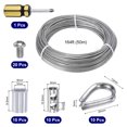 thumbnail image 2 of Unique Bargains 5/64' Wire Rope Kit 164ft Stainless Steel 7x7 Strand Core Vinyl Coated Wire Cable Railing Kits, 2 of 7