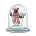 thumbnail image 2 of Fab Funky 20x24 White Modern Wood Framed Museum Art Print Titled - Christmas Penguin Snow Globe, 2 of 4