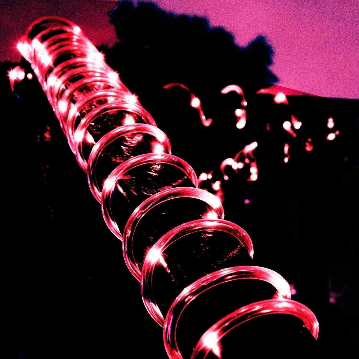 Plug in Rope Lights, 100 LEDs 40ft Waterproof Outdoor String Lights, Warm White Steady Light Copper Wire for Garden, Fence, Party, Wedding Decoration