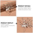thumbnail image 5 of KONTONTY Silver Alloy Bridal Hairpins Flower Shape U Shaped Wedding Decor for Women 1Pack, 5 of 8