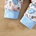 thumbnail image 6 of Gyexs Girls Boys Short Sleeve Easter Cartoon Prints Romper Bodysuit Pants Hat 3Pcs Outfits(Infants, S05-Blue, 6-12 Months), 6 of 7