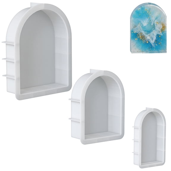 3PCS Arch Silicone Molds Set, Craft Resin Mould Kit for Epoxy Resin Art for Home Decor, Ornaments, Preserved Flowers