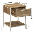 thumbnail image 2 of Household Essentials Bungalow Rattan End Table, Coastal Oak, 2 of 10
