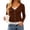 Coffee, variant on Womens Lace Long Sleeve Top Paneled Y2k 2000s Shirts Dressy Casual Fitted Going Out Tops Fashion Button Down Blouse Black S