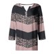 thumbnail image 4 of Blusas de Manga Corta para las Mujeres Impresas 3/4 Manga Cuello Redondo Blusa Casual, Ligero Diario Superior, 4 of 5