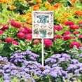 thumbnail image 3 of Eveokoki Welcome To My Garden Sign with Stake, Welcome Decoration Yard Art Decor, Indoor Outdoor Decorative Aluminum Lawn Ornament for Yard Pathway Patio Backyard, 3 of 6