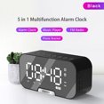 thumbnail image 2 of Despertador Reloj despertador con superficie de espejo digital con altavoz BT y radio FM Alarmas duales Reloj electrónico de escritorio Reproductor de música portátil recargable Soporte Tarjeta TF 3 n Abanopi Despertador, 2 of 7