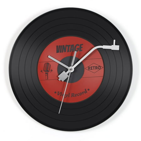 12 Record Wall Clock, Unique Music Design Decor Clock