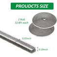 thumbnail image 2 of XKDOUS 2 Roll 32.8ft Weather Stripping for Doors, Self Adhesive Weather Stripping Door Window Seal Strip, Felt Seal Tape Pile Weatherstrip Seal Strip Sealer Draft Stoppers, 0.35 Wide X 0.2 inch Thick, 2 of 9