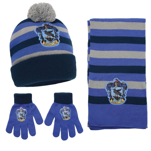 Conjunto de Gorro, Guantes y Bufanda de Invierno Harry Potter Ravenclaw para Niños