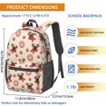 thumbnail image 3 of Pug and Donuts Pink Pattern 17" Waterproof Oxford School Backpacks for Teens, S-Shape Padded Straps, for School, Travel, Hiking, Camping, 3 of 5
