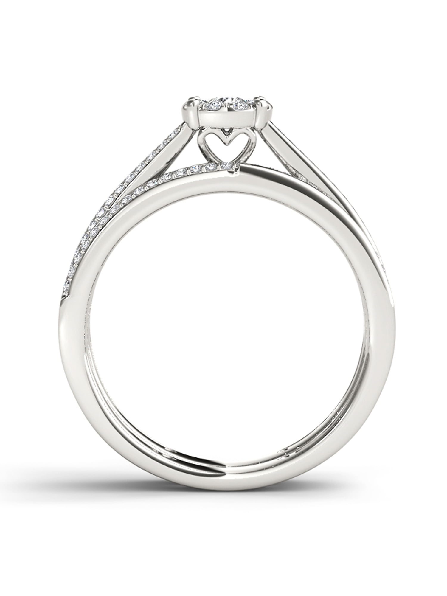 1/3 Carat T.W. Diamond 10kt White Gold Trilogy Engagement Ring