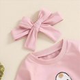 thumbnail image 5 of zuwimk Halloween Baby Girl Outfit My First Halloween Pumpkin Patch Romper Shirt Onesie Cute Fall Clothes(6-12 Months,Pink), 5 of 7