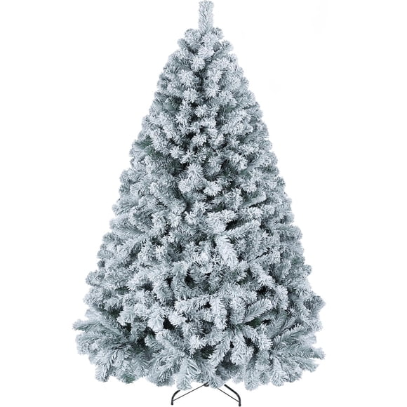 Árbol de Navidad Yaheetech de 6 pies de abeto cubierto de nieve con 820 puntas