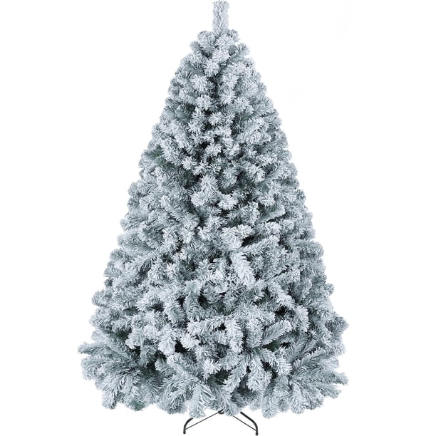Árbol de Navidad Yaheetech de 6 pies de abeto cubierto de nieve con 820 puntas