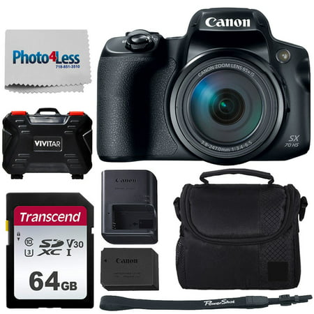 Canon PowerShot SX70 HS + 64GB Memory Card + Camera Case Best Value