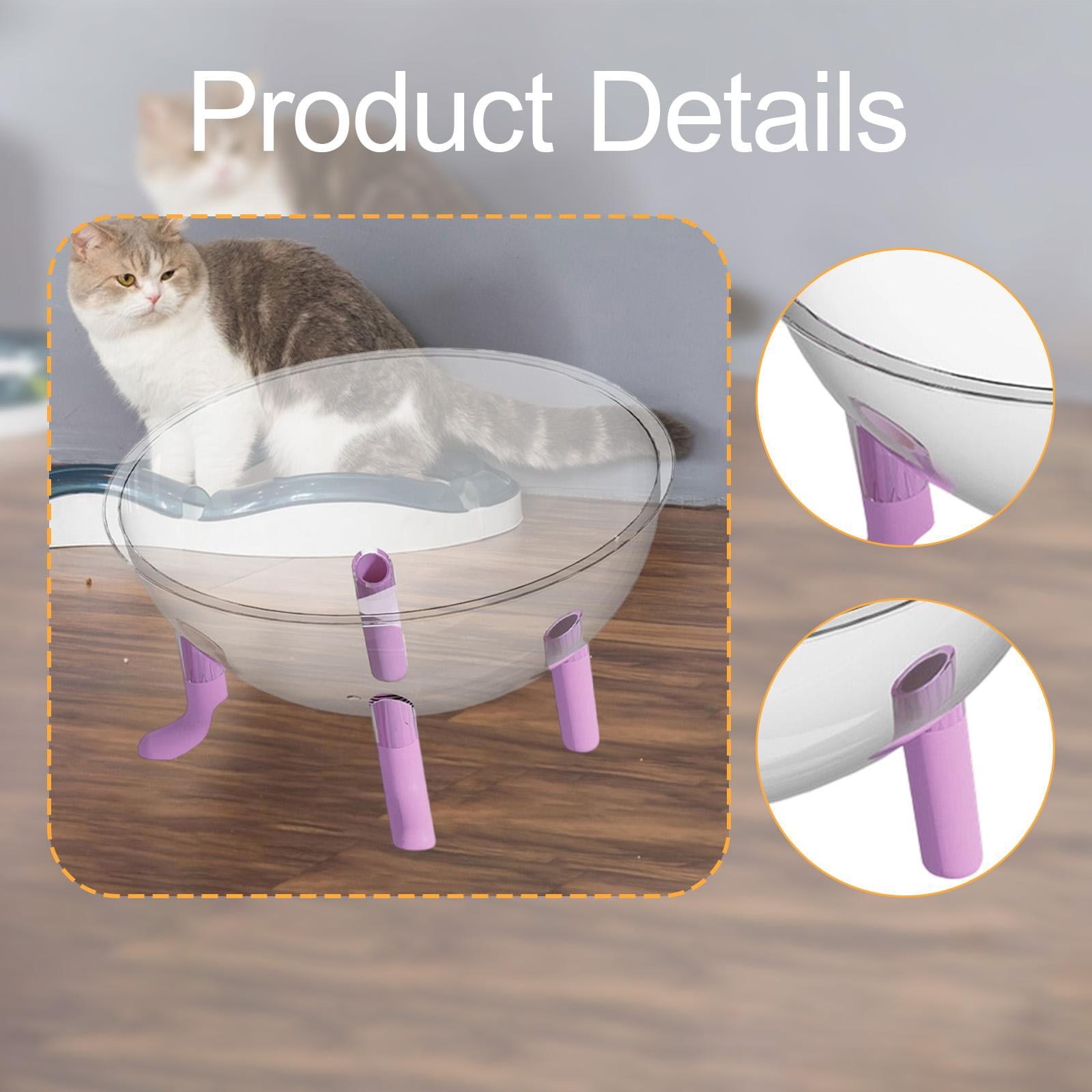 Space Capsule Cat Bed Acrylic Dome Sleeping Nest Modern Design for Indoor Cats and Small Pets