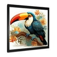 thumbnail image 2 of Designart "Tropical Toucans in Blue and Yellow I" Animals Framed Wall Art Decor - Modern Blue Toucan Living Room Framed Canvas Art, 2 of 6