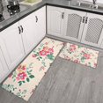 thumbnail image 2 of Pioneer Flower Floral Print Pattern Kitchen Rugs Sets Of 2,Anti Fatigue Kitchen Mat Rugs Non Slip Washable,Decorative Kitchen Floor Mats for Kitchen,Sink,Laundry,17"x30"+17"x47", 2 of 7