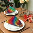 thumbnail image 3 of Coolnut Tie Dye Cloth Napkins Set of 6, Reusable Washable Polyester Dinner Table Napkins for Family, Weddings, Parties, Home Decor, 20 x 20 Inch Washcloth Gift, 3 of 7