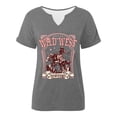 thumbnail image 5 of Wild West Cowgirls Graphic Tees for Women 2026 Summer Casual Short Sleeve V Neck T Shirts, 5 of 5