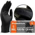 thumbnail image 1 of Guantes de nitrilo Protectmate negros de 5 mm para preparación de alimentos, talla XL, 1 of 9