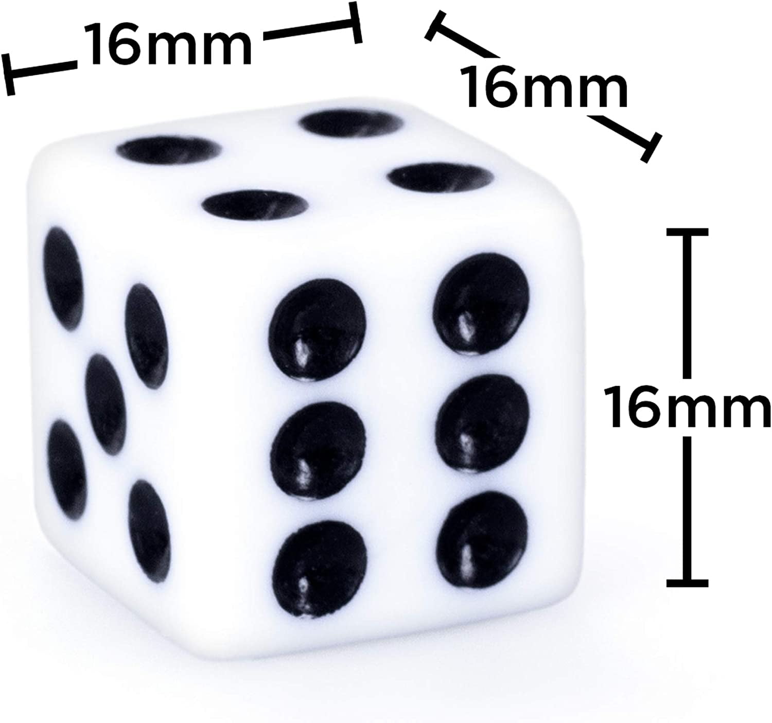 Brybelly 100 (One Hundred) 19mm 6 Sided Red Gaming Says, Perfect for
