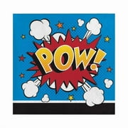 Hoffmaster Group 2 Ply Superhero Slogans Beverage Napkin - Pack of 12 - 16 Per Pack