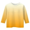 thumbnail image 4 of enyan Uniform Shirts for Girls Long Sleeve T Shirt Girls Long Sleeve Shirts Casual Striped Color Block Top Trendy Uniforms T Shirt Fall(Yellow,12-13 Years), 4 of 5