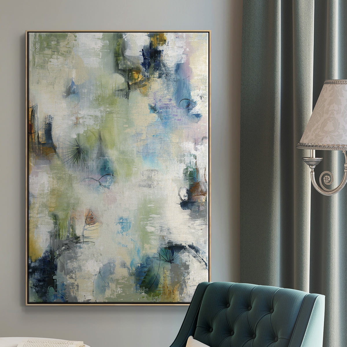 Making Magic Framed Premium Gallery Wrapped Canvas - Ready to Hang - 27 x 41 - Natural Wood Floating Frame