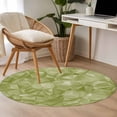 thumbnail image 4 of Round Rugs 3.3 Ft, Sage Green Geometric Non Slip Area Rugs for Kitchen Bedroom Entryway, Modern Stereotypic Abstract Art Washable Carpet Runner Rug Floor Mats for Bedroom Home Decor, 4 of 8