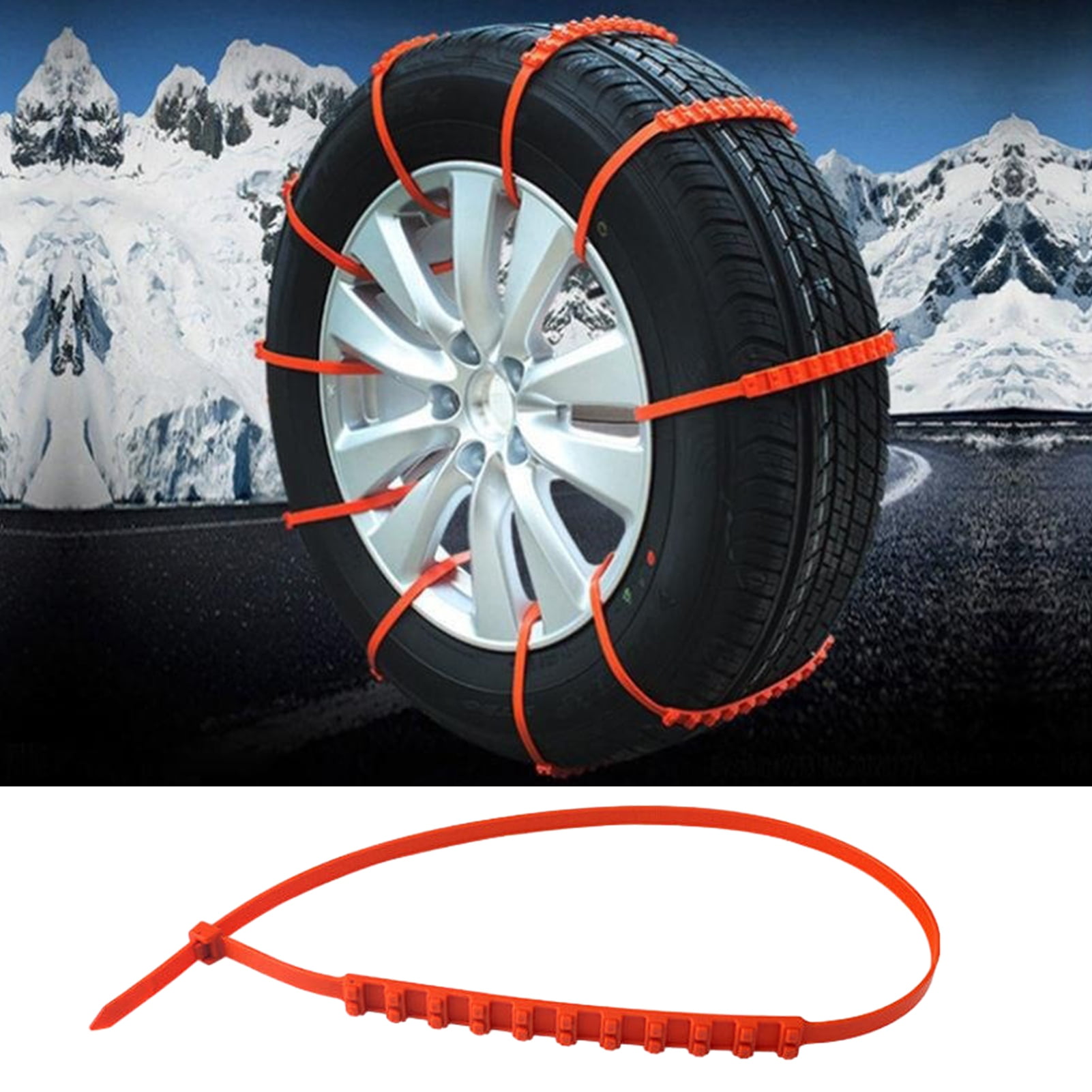 Cheap 12Pcs Car Snow Chain Adjustable Safe Driving Easy to Install