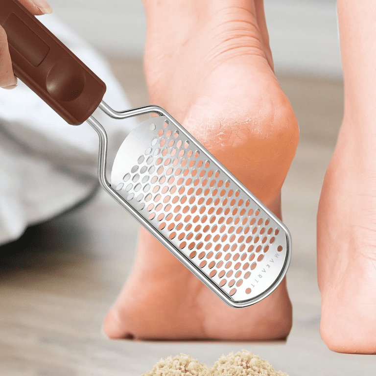 Makartt Callus Remover Foot File Coarse Foot Rasp Stainless Steel Colossal  Foot Scrubber Salon Home Pedicure Foot Care Tool for Soft Feet