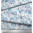 thumbnail image 2 of Soimoi Green Polyester Crepe Fabric Leaves & Floral Print Fabric by The Yard 52 Inch Wide, 2 of 3