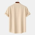 thumbnail image 4 of XMMSWDLA Men's Casual Shirts Short Sleeve Shirts Button Down Tops Khaki Boys' Tops, Tees & Shirts, 4 of 9